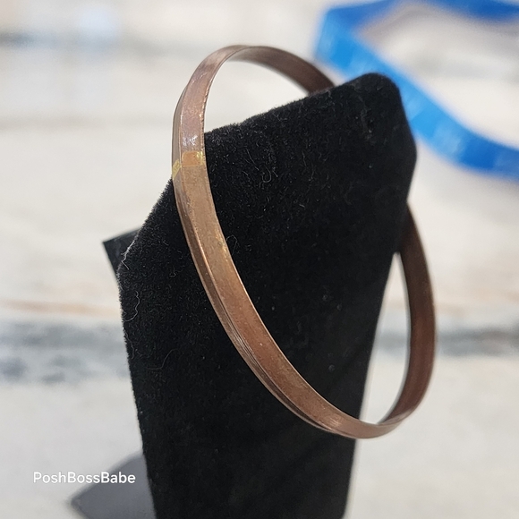 Vintage Solid Copper Bangle Bracelet 2.5" - Picture 5 of 6